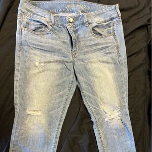 Vintage Y2 American Eagle Distressed Capri Jeans Never Worn
